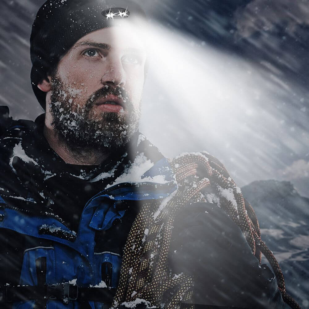 POWERCAP 35/55 Fleece LED Beanie Hat With Lights