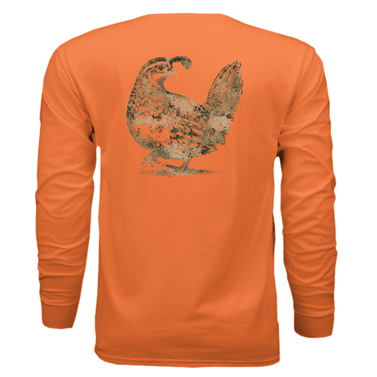 Upland Splash Burst Camo California Quail Long Sleeve T-Shirt