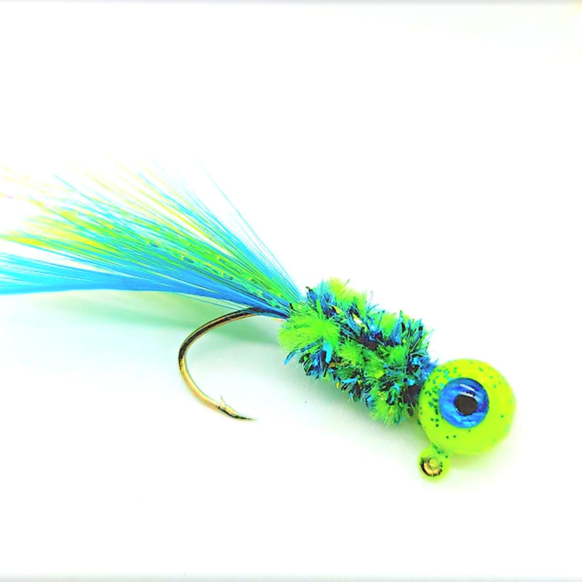 Hand Tied Crappie Jigs  - Rooster Hackle Tail