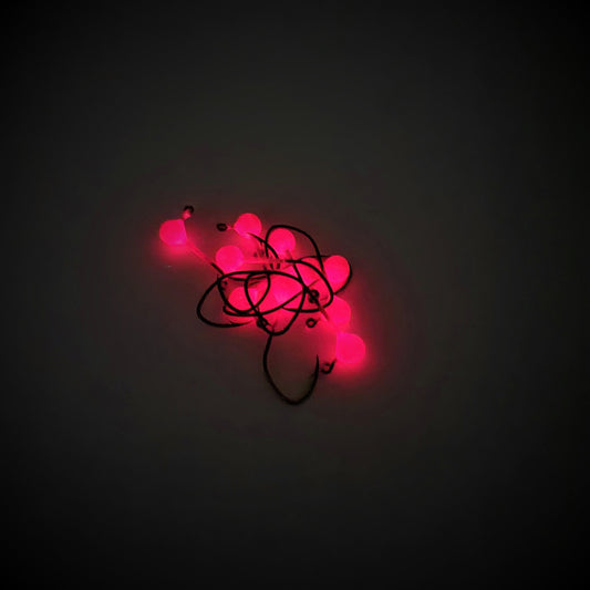 Glow Jig Heads - 1/32- 1/16 - 1/8 - 12 Pack - No Collar