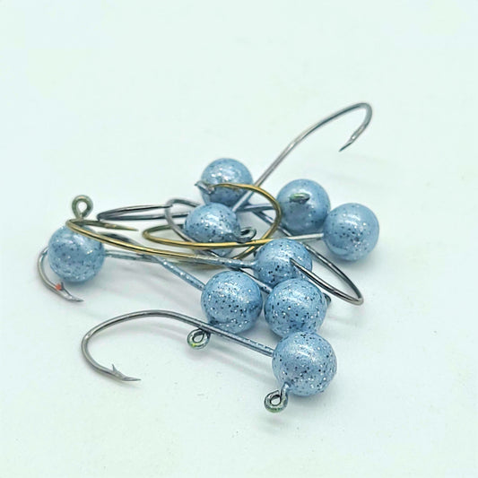 Round Jig Heads - 1/32- 1/16 - 1/8 - 12 Pack - No Collar
